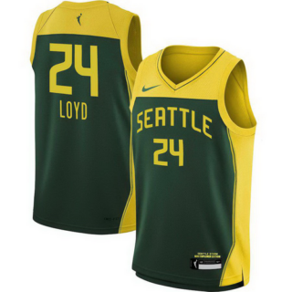 Youth Seattle Storm Jewell Loyd Nike Green 2021 Explorer Edition Victory Player Jersey