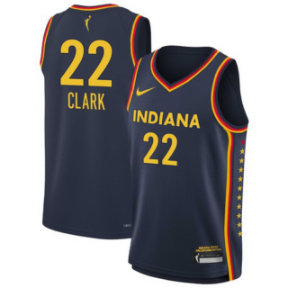 Youth Indiana Fever Caitlin Clark Nike Navy 2024 WNBA Draft Explorer Edition Victory Player Jersey
