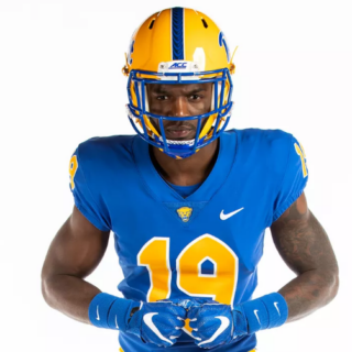 2019 Custom New Pittsburgh Panthers Pitt Football Light Blue Jersey