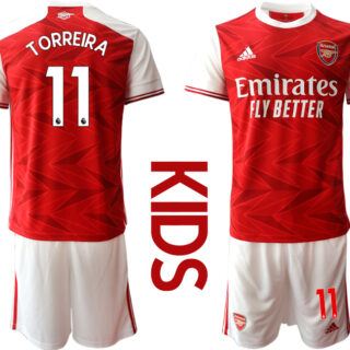 2020-21 Arsenal 11 TORREIRA Youth Home Soccer Jersey