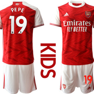 2020-21 Arsenal 19 PEPE Youth Home Soccer Jersey