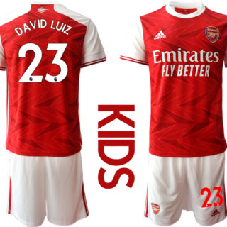 2020-21 Arsenal 23 DAVID LUIZ Youth Home Soccer Jersey