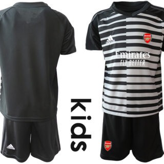 2020-21 Arsenal Black Youth Goalkeeper Soccer Jersey