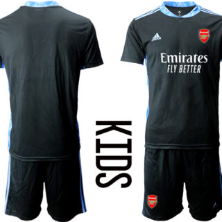 2020-21 Arsenal Black Youth Goalkeeper Soccer Jerseys