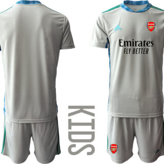 2020-21 Arsenal Gray Youth Goalkeeper Soccer Jersey