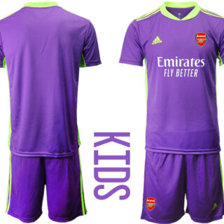2020-21 Arsenal Purple Youth Goalkeeper Soccer Jersey