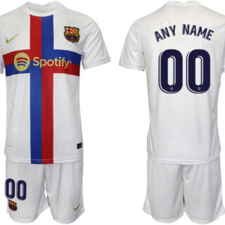 2022-23 Men's Custom Barcelona White Away Jersey