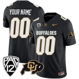 2023 Custom Men Colorada Buffaloes Black Vapor Limited Jerseys