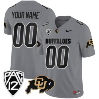 2023 Custom Men Colorada Buffaloes Gray Vapor Limited Jerseys