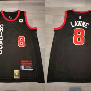 Bulls 8 Zach LaVine Black Nike 2023-24 City Edition Swingman Jersey