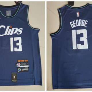 Clippers 13 Paul George Navy Nike 2023-24 City Edition Swingman Jersey