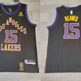 Lakers 15 Austin Reaves Black Nike 2023-24 City Edition Swingman Jersey