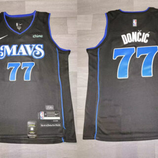 Mavericks 77 Luka Doncic Black Nike 2023-24 City Edition Swingman Jersey