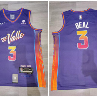 Suns 3 Bradley Beal Purple Nike 2023-24 City Edition Swingman Jersey