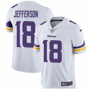 Nike Vikings #18 Justin Jefferson White Men's Stitched NFL Vapor Untouchable Limited Jersey