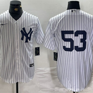 Men's New York Yankees #53 Bobby Abreu White Cool Base Stitched Baseball Jersey
