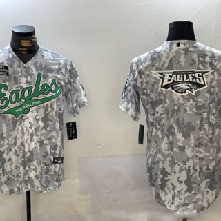 Men's Philadelphia Eagles big logo 2024 F.U.S.E Arctic Camo Salute To Service Limited Stitched Jerseys