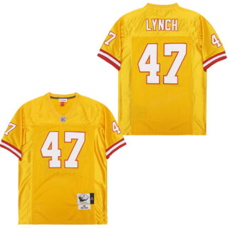 Mitchell And Ness Buccaneers #47 Gold Throwback Stitched NFL Jersey