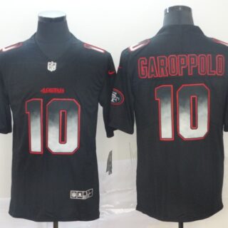 49ers 10 Jimmy Garoppolo Black Arch Smoke Vapor Untouchable Limited Jersey