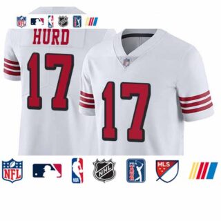 49ers #17 Jalen Hurd White Rush Youth Stitched Football Vapor Untouchable Limited Jersey