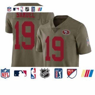 49ers #19 Deebo Samuel Olive Youth Stitched Football Limited 2017 Salute to Service Jersey