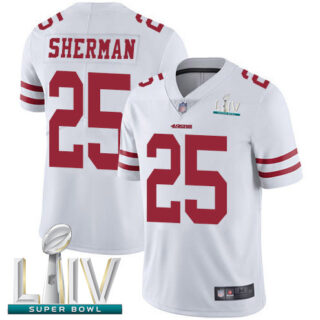 49ers #25 Richard Sherman White Super Bowl LIV Bound Youth Stitched Football Vapor Untouchable Limited Jersey
