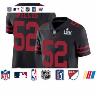 49ers #52 Patrick Willis Black Alternate Super Bowl LIV Bound Men's Stitched Football Vapor Untouchable Limited Jersey