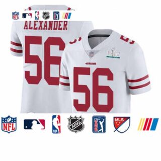 49ers #56 Kwon Alexander White Super Bowl LIV Bound Youth Stitched Football Vapor Untouchable Limited Jersey