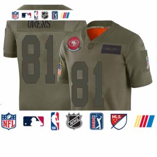 49ers #81 Terrell Owens Camo Youth Stitched Football Limited 2019 Salute to Service Jersey