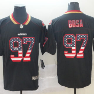 49ers 97 Nick Bosa Black USA Flag Fashion Limited Jersey
