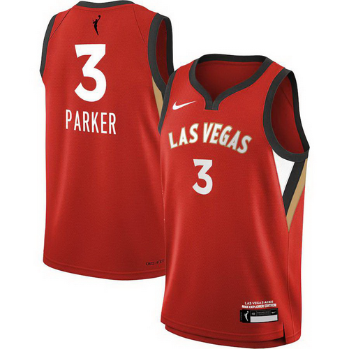 Youth Las Vegas Aces Candace Parker Nike Red 2021 Explorer Edition Victory Player Jersey