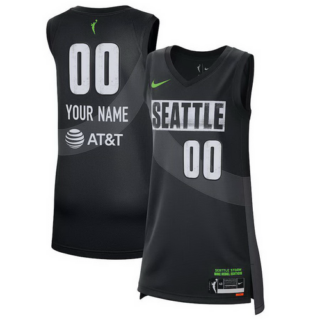 Unisex Seattle Storm Nike Black 2021 Rebel Edition Victory Custom Jersey