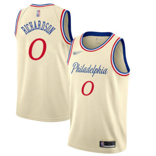 76ers #0 Josh Richardson Cream Basketball Swingman City Edition 2019 20 Jersey