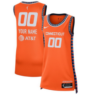 Unisex Connecticut Sun Nike Orange 2021 Explorer Edition Victory Custom Jersey