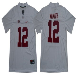 Alabama Crimson Tide 12 Joe Namath White Nike College Football Jersey