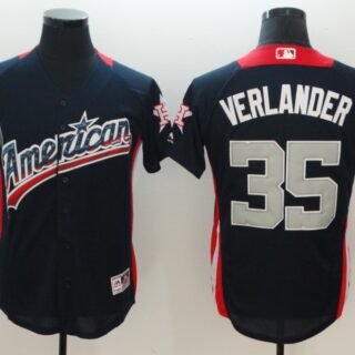 American League 35 Justin Verlander Navy 2018 MLB All-Star Game Home Run Derby Jersey