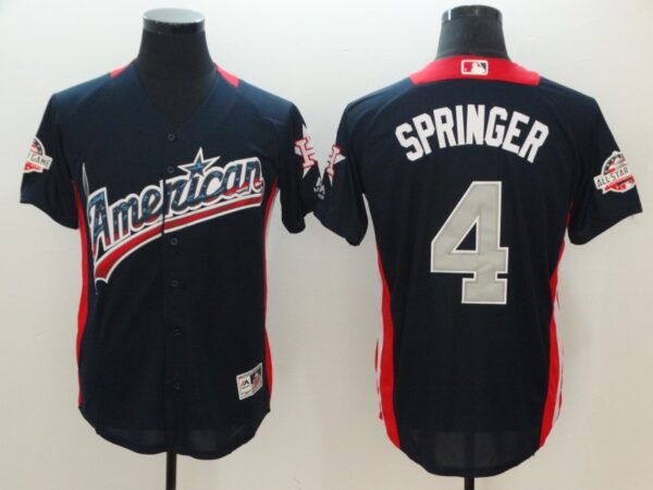 American League 4 George Springer Navy 2018 MLB All-Star Game Home Run Derby Jersey