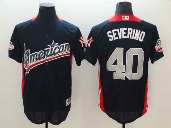 American League 40 Luis Severino Navy 2018 MLB All-Star Game Home Run Derby Jersey