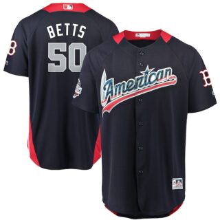American League 50 Mookie Betts Navy 2018 MLB All-Star Game Home Run Derby Jersey