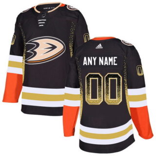 Anaheim Ducks Black Men's Customized Drift Fashion Adidas Jersey
