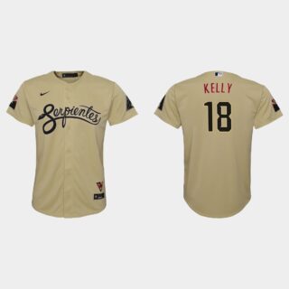 Arizona Diamondbacks #18 Carson Kelly Youth Nike 2021 City Connect MLB Jersey Gold