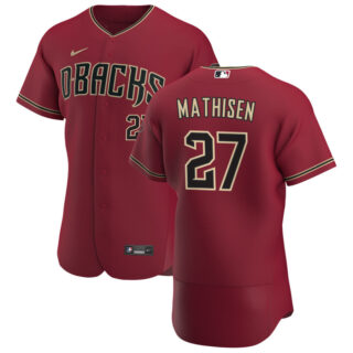 Arizona Diamondbacks #27 Wyatt Mathisen Men's Nike Crimson Authentic Alternate Team MLB Jersey