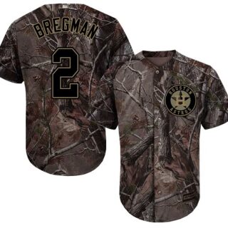 Astros #2 Alex Bregman Camo Realtree Collection Cool Base Stitched Baseball Jersey