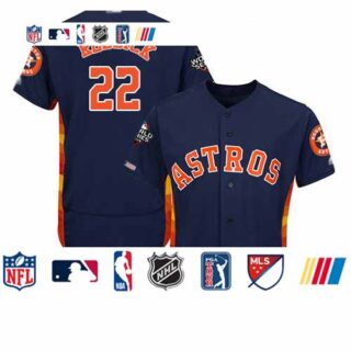 Astros #22 Josh Reddick Navy Blue Flexbase Authentic Collection 2019 World Series Bound Stitched Baseball Jersey