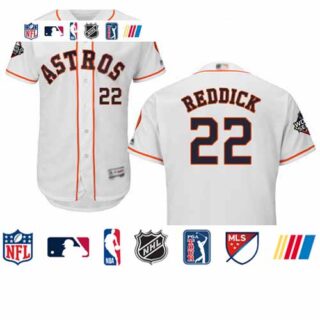 Astros #22 Josh Reddick White Flexbase Authentic Collection 2019 World Series Bound Stitched Baseball Jersey