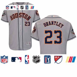 Astros #23 Michael Brantley Grey Flexbase Authentic Collection 2019 World Series Bound Stitched Baseball Jersey