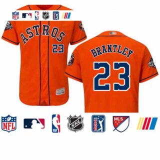 Astros #23 Michael Brantley Orange Flexbase Authentic Collection 2019 World Series Bound Stitched Baseball Jersey