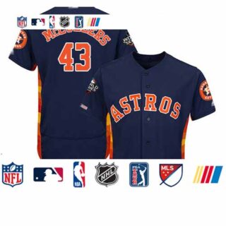 Astros #43 Lance McCullers Navy Blue Flexbase Authentic Collection 2019 World Series Bound Stitched Baseball Jersey
