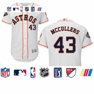 Astros #43 Lance McCullers White Flexbase Authentic Collection 2019 World Series Bound Stitched Baseball Jersey