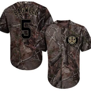 Astros #5 Jeff Bagwell Camo Realtree Collection Cool Base Stitched Baseball Jersey
